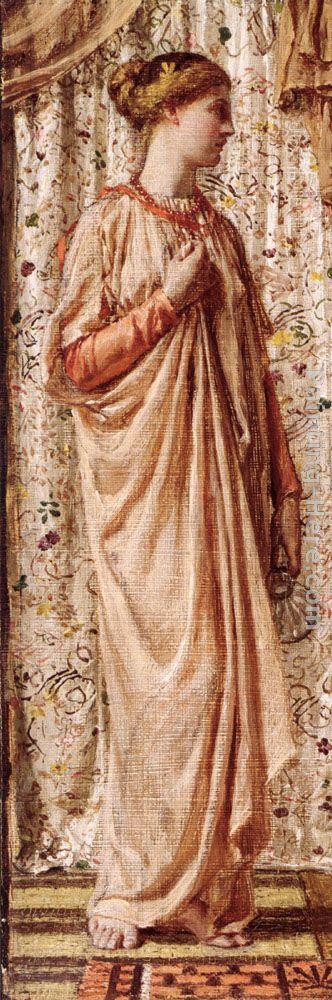 Albert Joseph Moore Standing female figure holding a vase